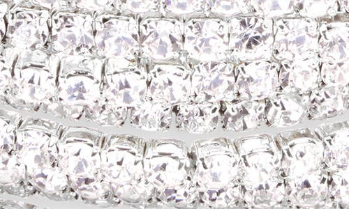 Nordstrom Rack Set Of 10 Skinny Sparkle Stretch Bracelets In Clear- Rhodium