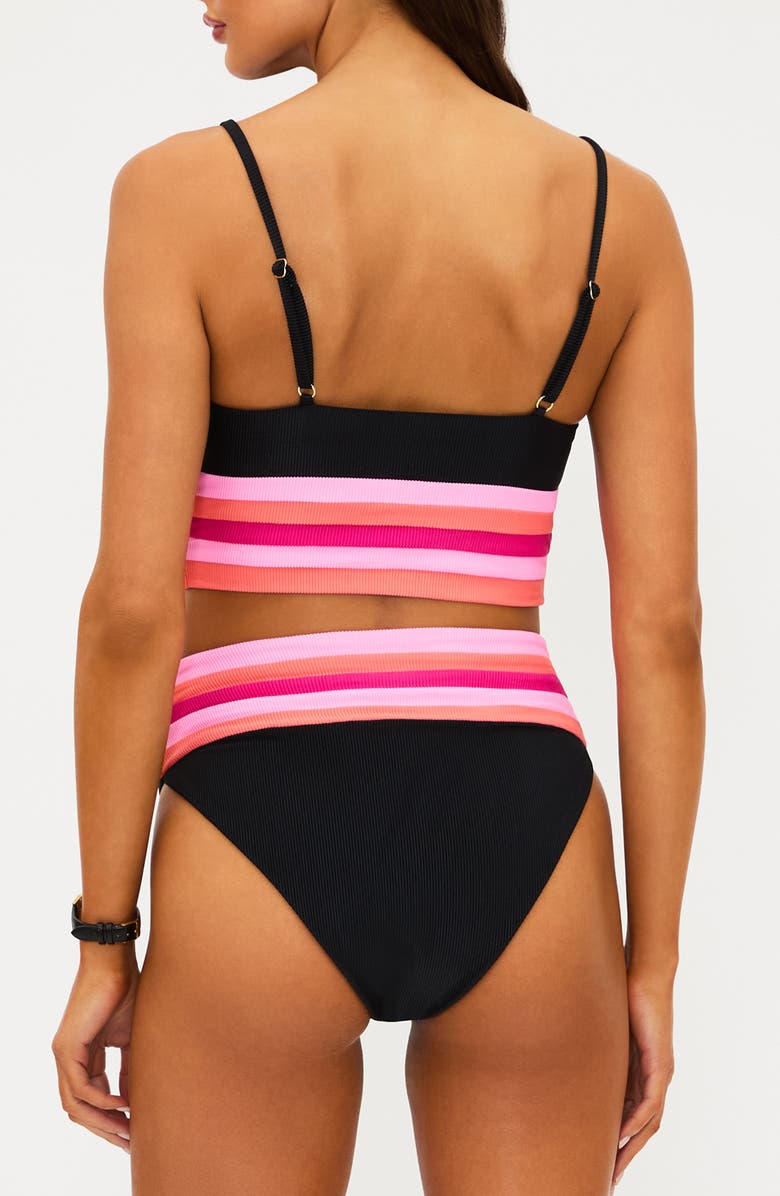 Beach Riot Mae Colorblock Bikini Top, Alternate, color, Ruby Colorblock