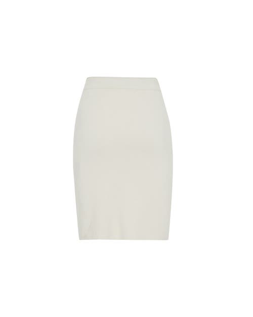 Theo The Label Women's Nomia Ruffle Knit Skirt - Heather Grey In Heather Grey
