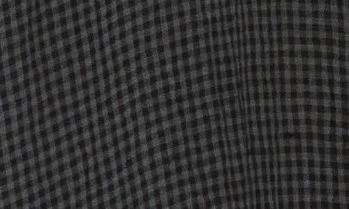 Eileen Fisher Classic Check Organic Cotton Button-up Shirt In Black