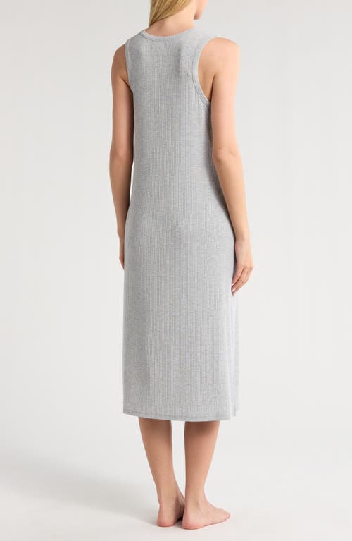 Nordstrom Moonlight Rib Tank Nightgown In Grey Heather