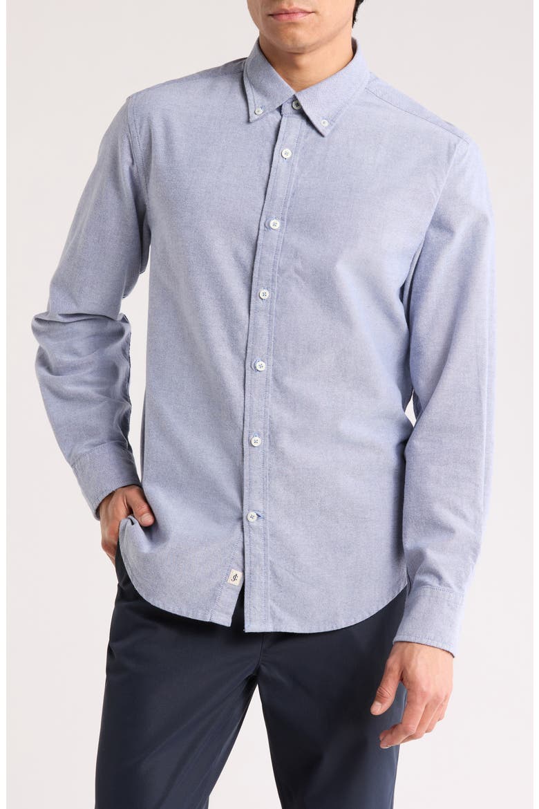 Oxford Cotton Sport Shirt, Main, color, STEEL BLUE