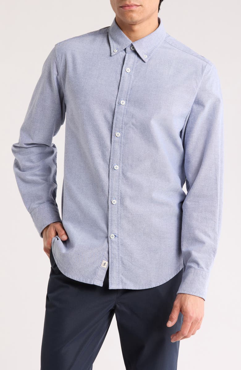 James Campbell Oxford Cotton Sport Shirt, Main, color, Steel Blue