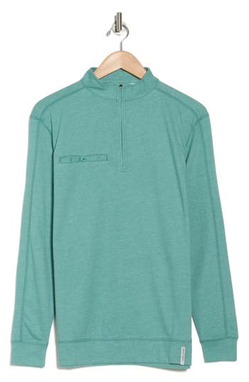 Black Clover Clyde Quarter Zip Golf Pullover In Jade