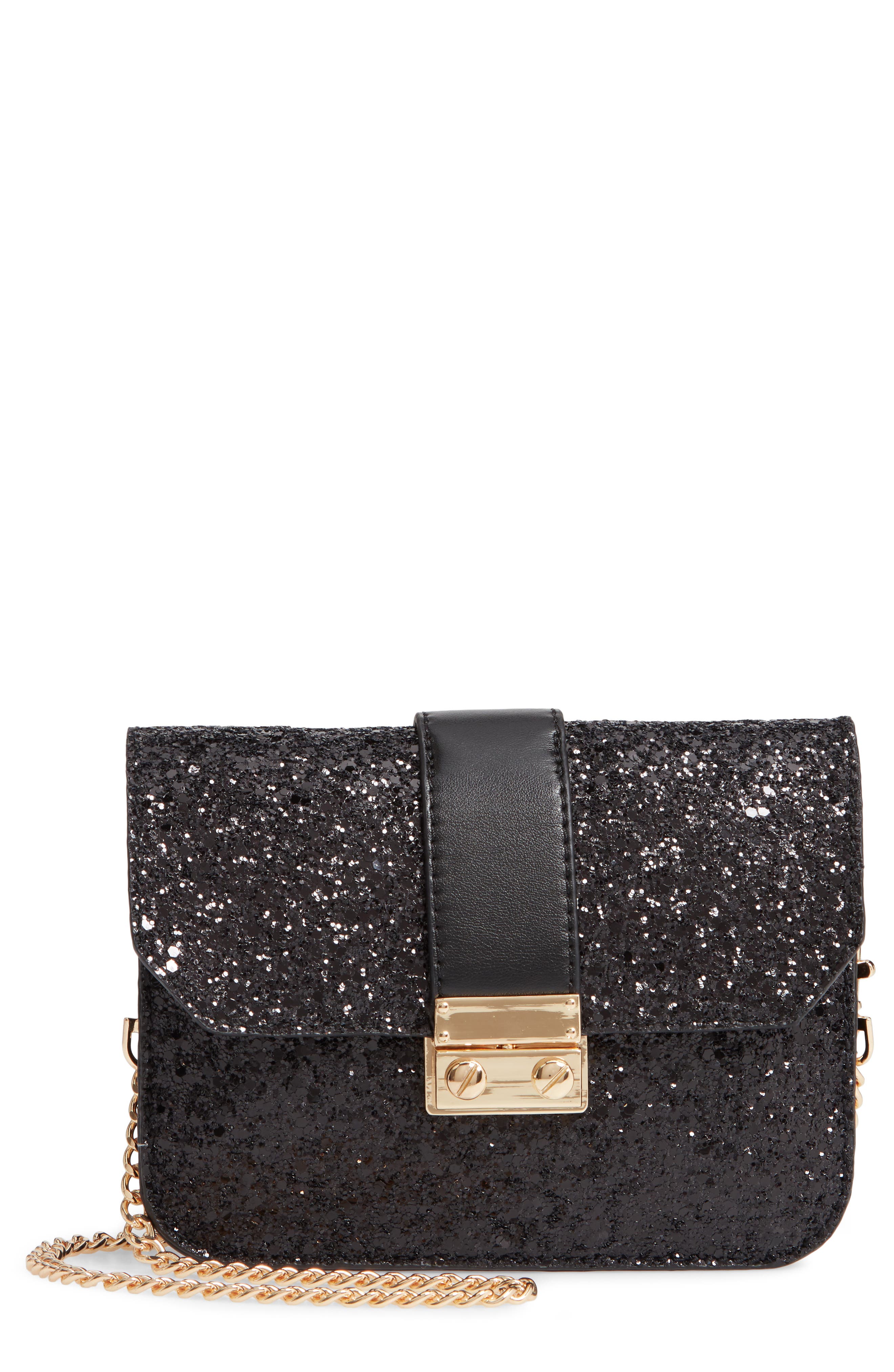 Mali + Lili Stacie Glitter Convertible Belt Bag, Main, color, 