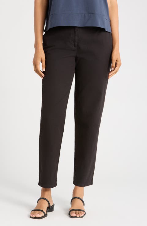 High Waist Tapered Ankle Pants
