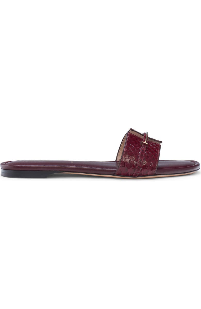 TOM FORD Python Embossed Slide Sandal, Alternate, color, Ruby Red