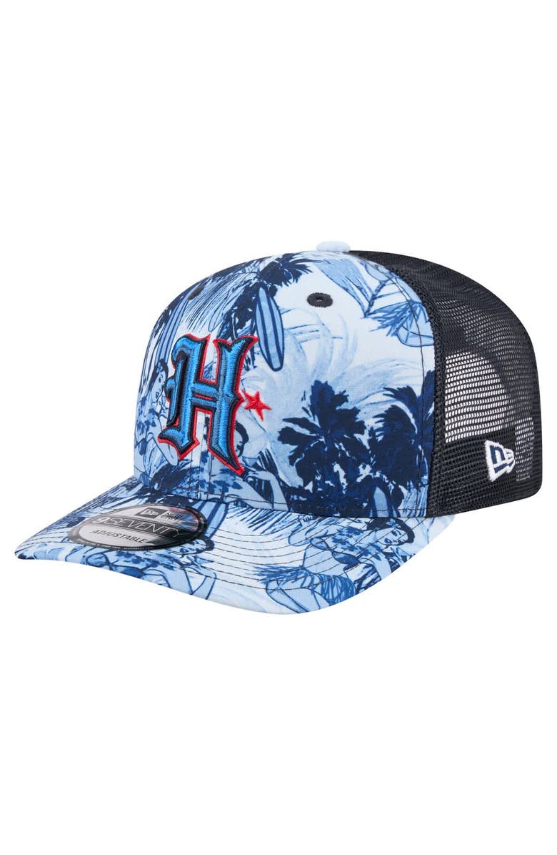 New Era Men's New Era  Navy Houston Texans Hula Trucker 9SEVENTY Adjustable Hat, Main, color, 