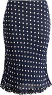 Reformation Layla Flare Polka Dot Midi Skirt