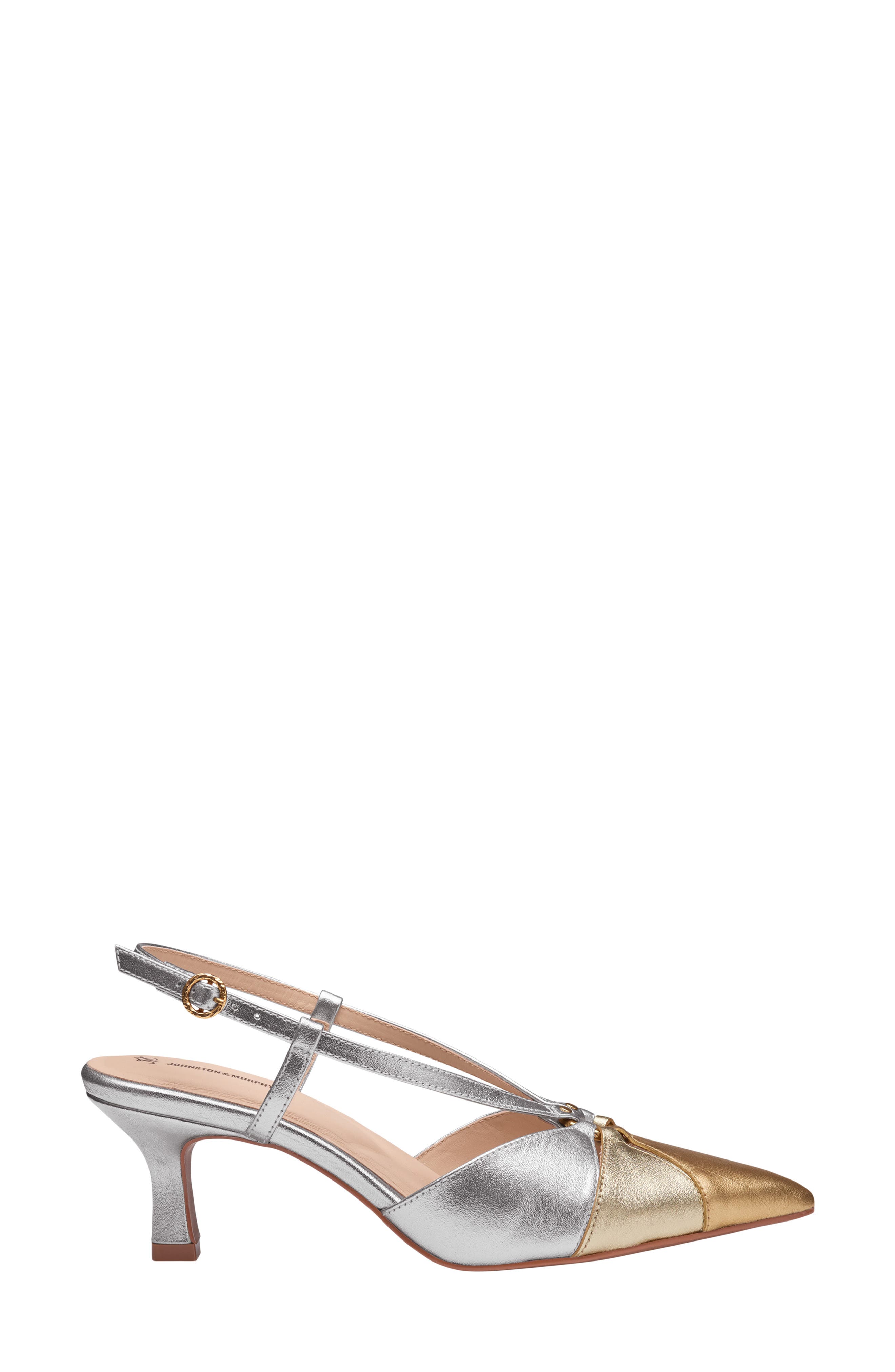 Johnston & Murphy Lindsey Ring Slingback Pump, Alternate, color, Gold Multi Metallic Sheepskin