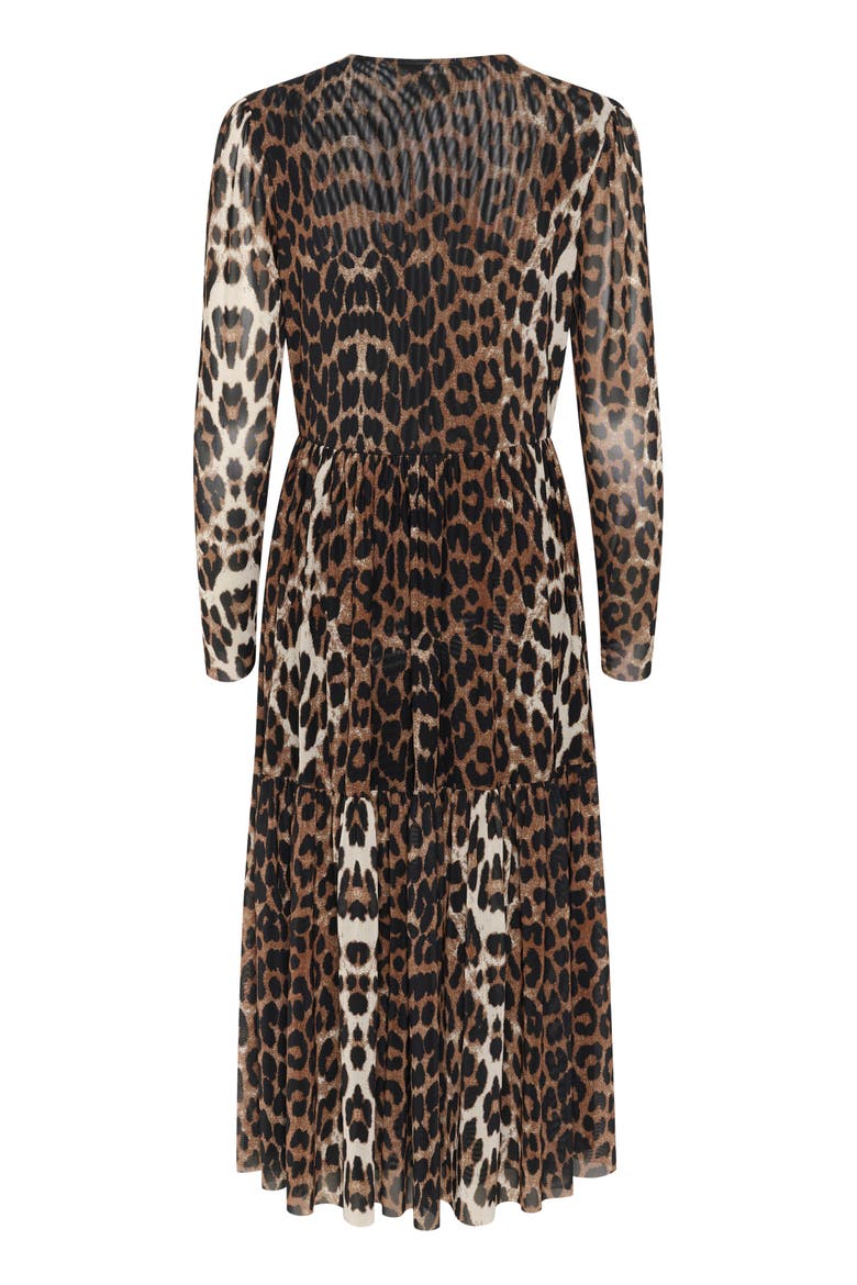 SLValdora Long Sleeves Wrap Dress, Alternate, color, Leopard Pattern