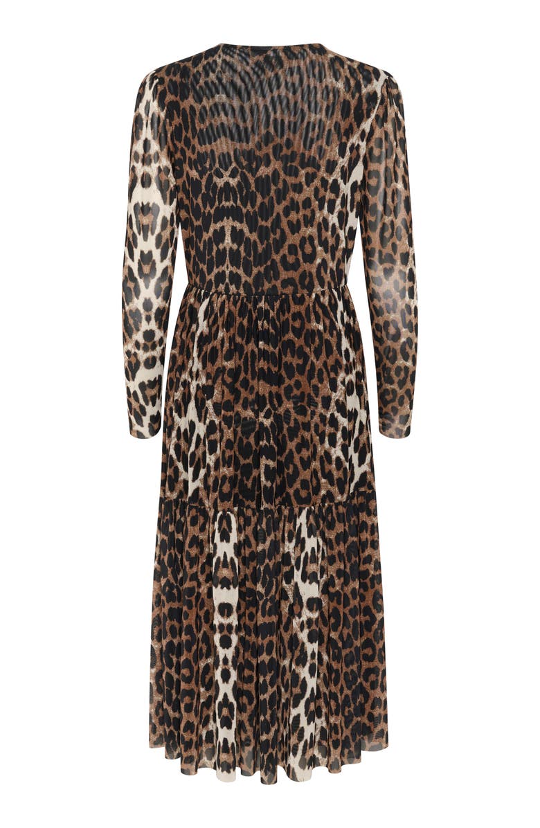 Soaked in Luxury SLValdora Long Sleeves Wrap Dress, Alternate, color, Leopard Pattern