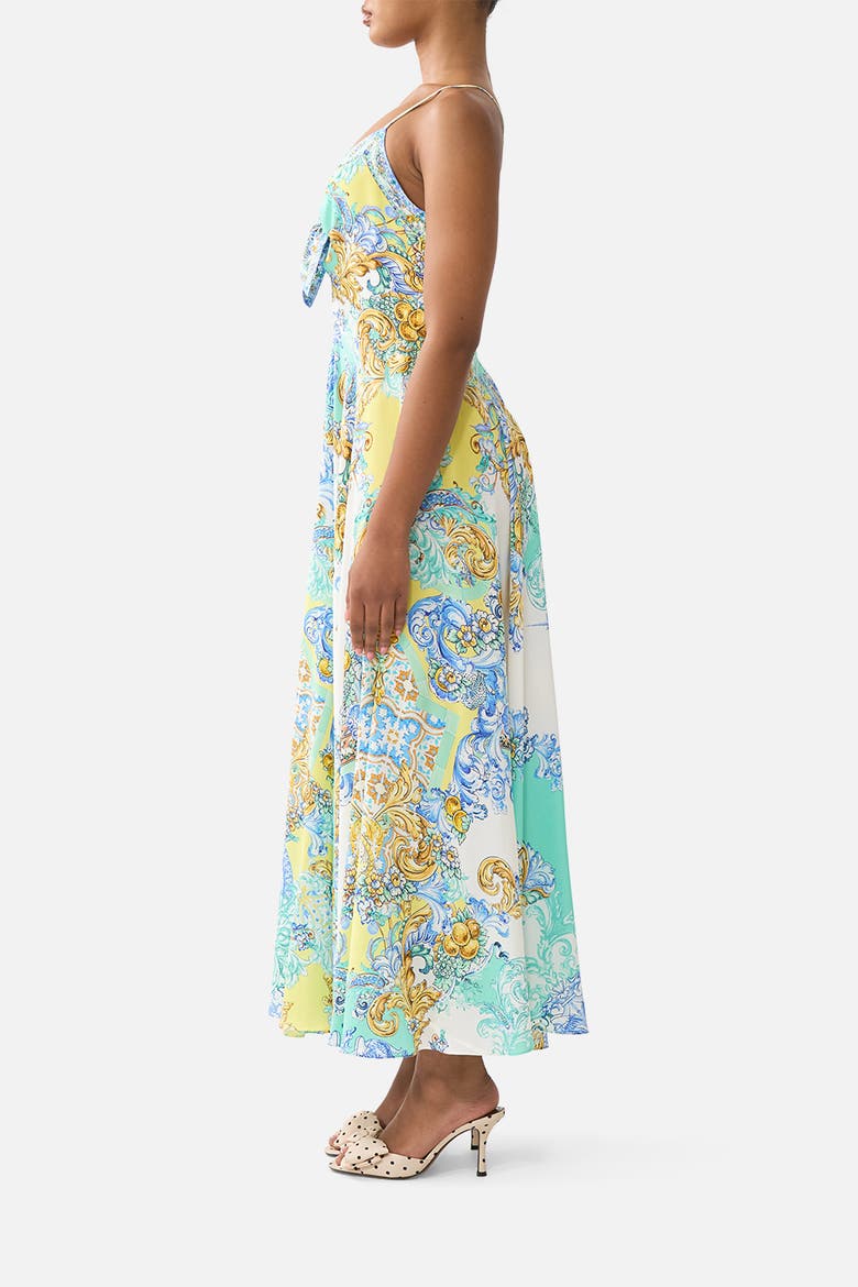 Long Dress With Tie Front, Alternate, color, Dial Up The Tiles