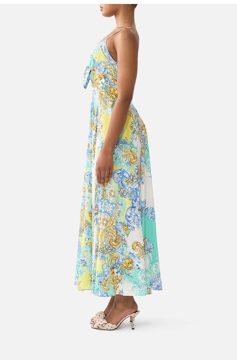 Camilla Long Dress With Tie Front, Alternate, color, Dial Up The Tiles