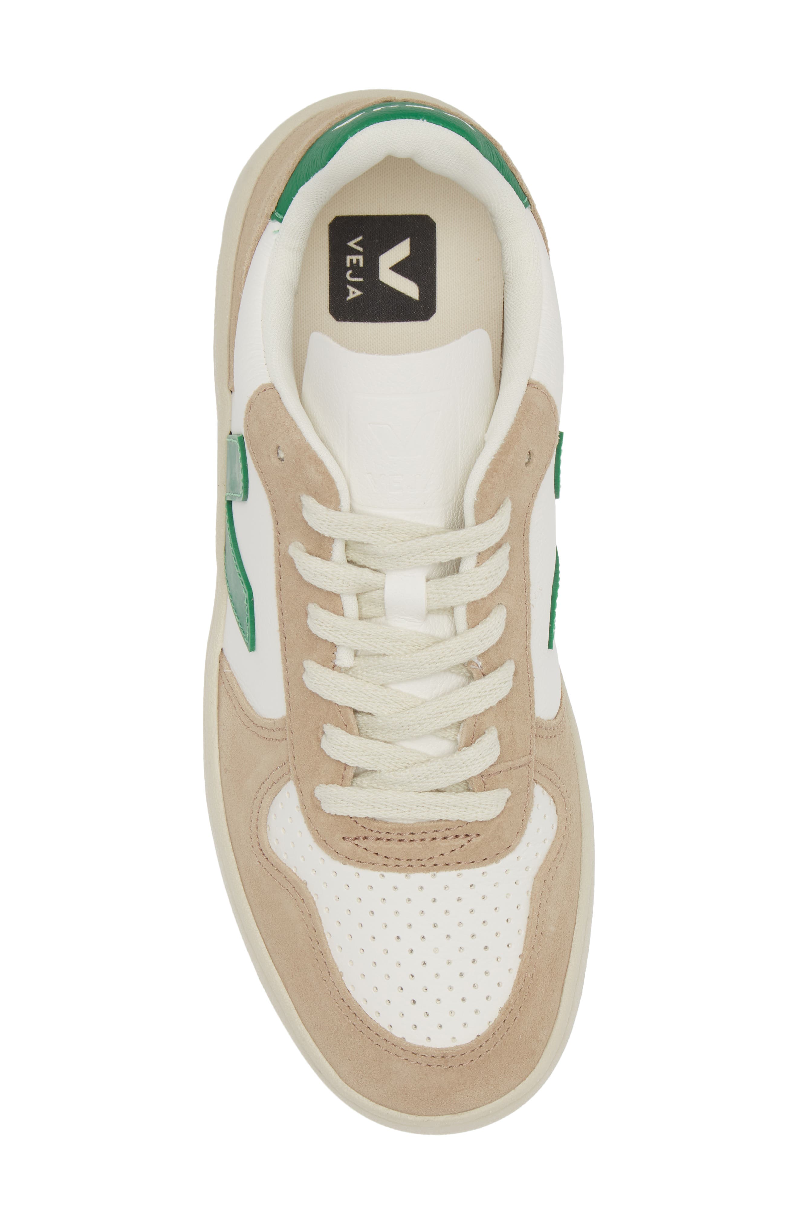 V-10 Sneaker, Alternate, color, EXTRA-WHITE/ EMERAUDE/ SAHARA