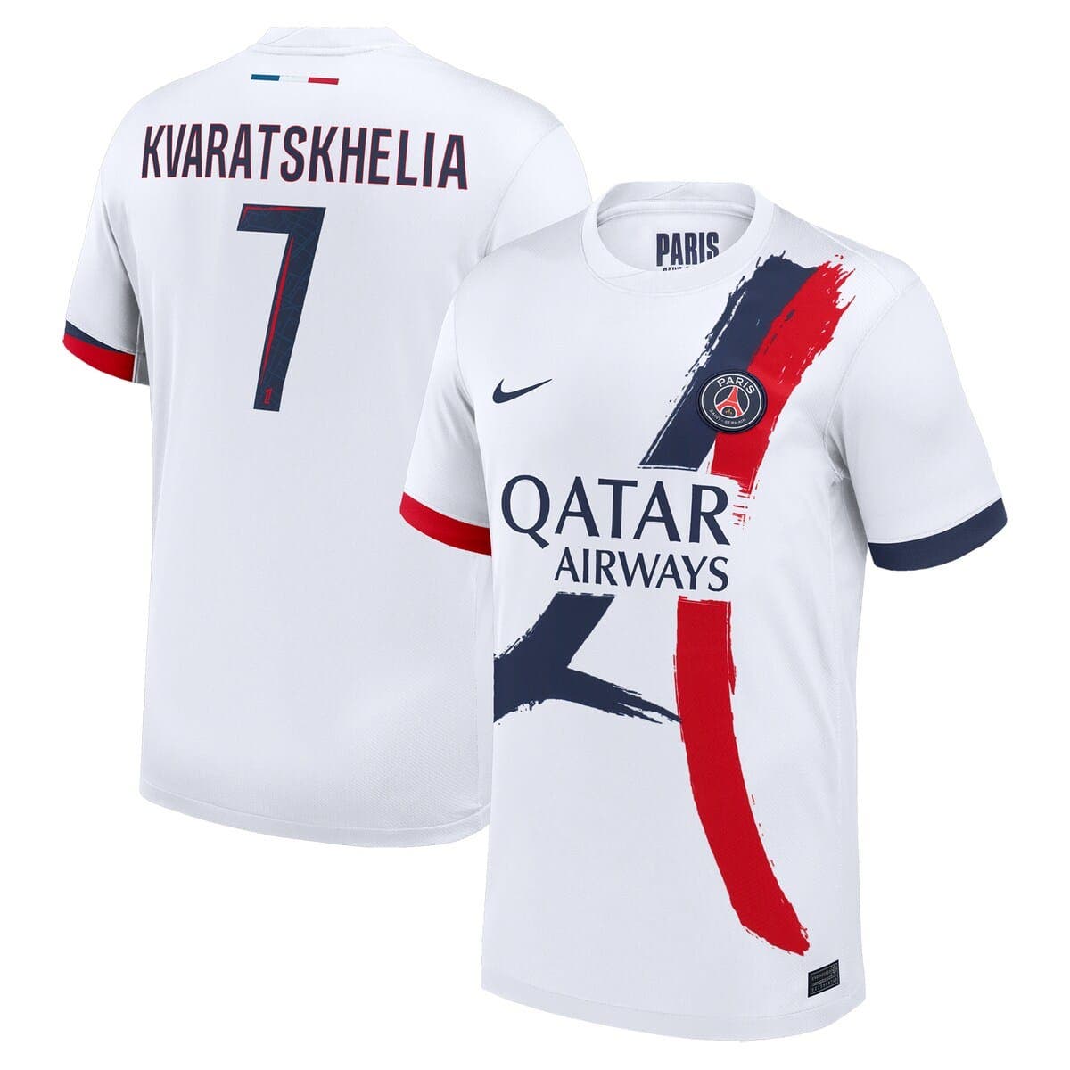Men's Nike Khvicha Kvaratskhelia White Paris Saint-Germain 2024/25