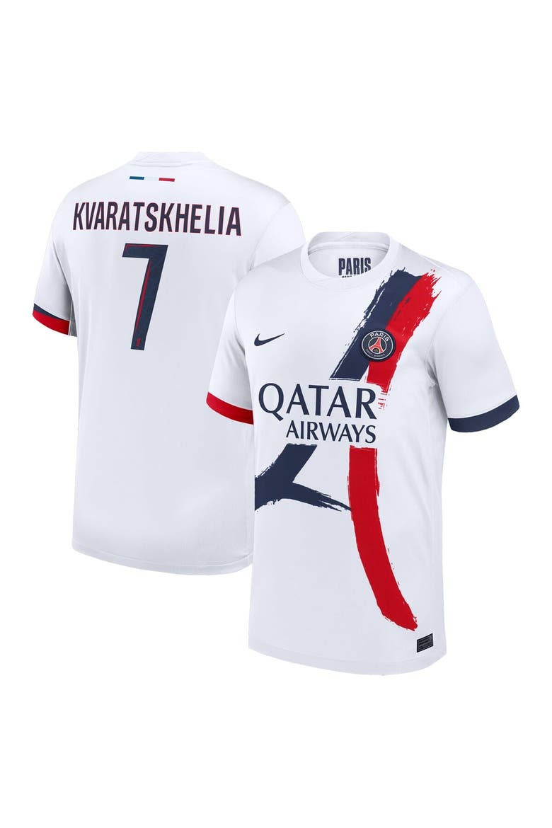 Men's Nike Khvicha Kvaratskhelia White Paris Saint-Germain 2024/25