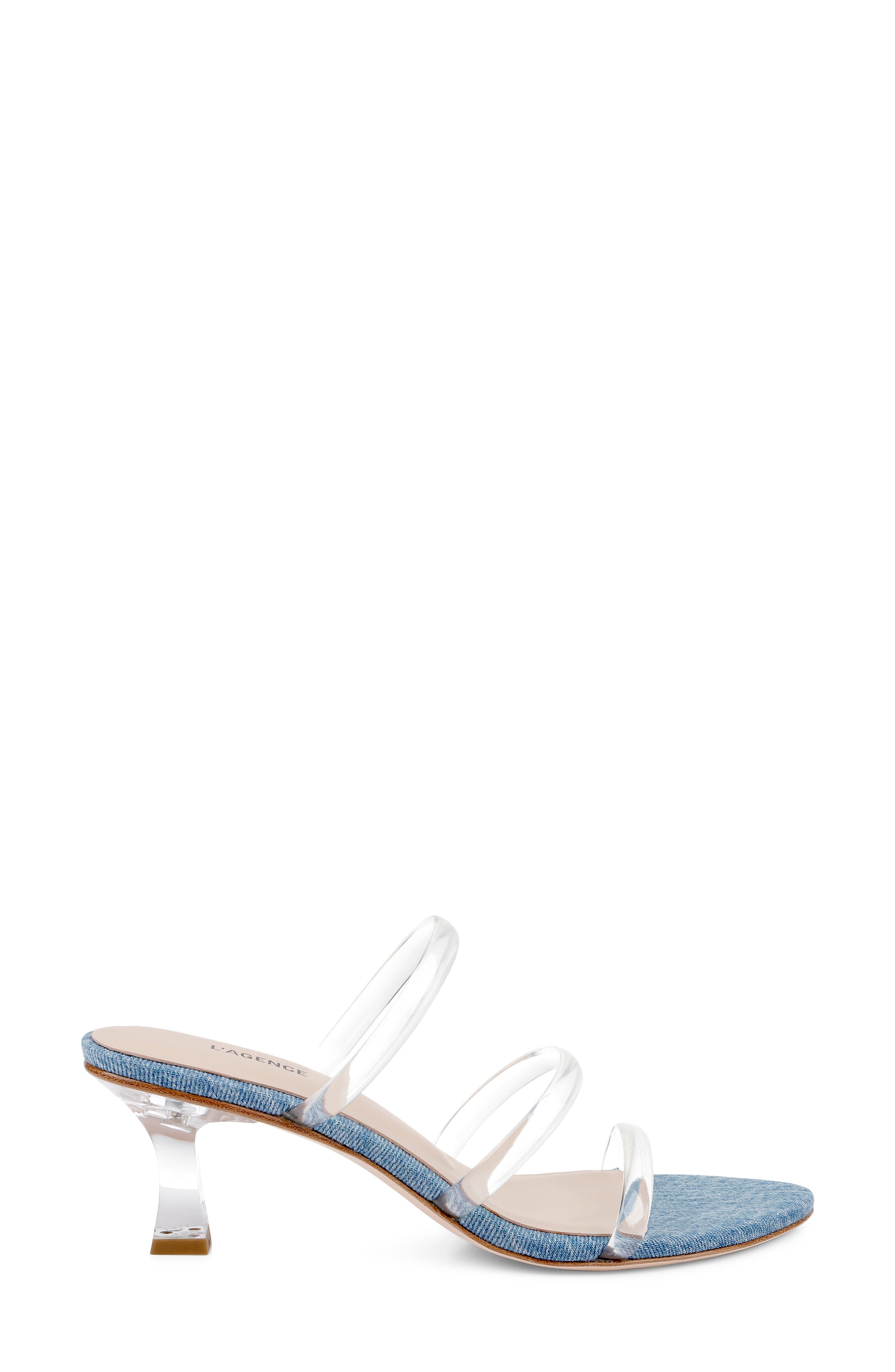 L'AGENCE Ludovica Slide Sandal, Alternate, color, Light Blue