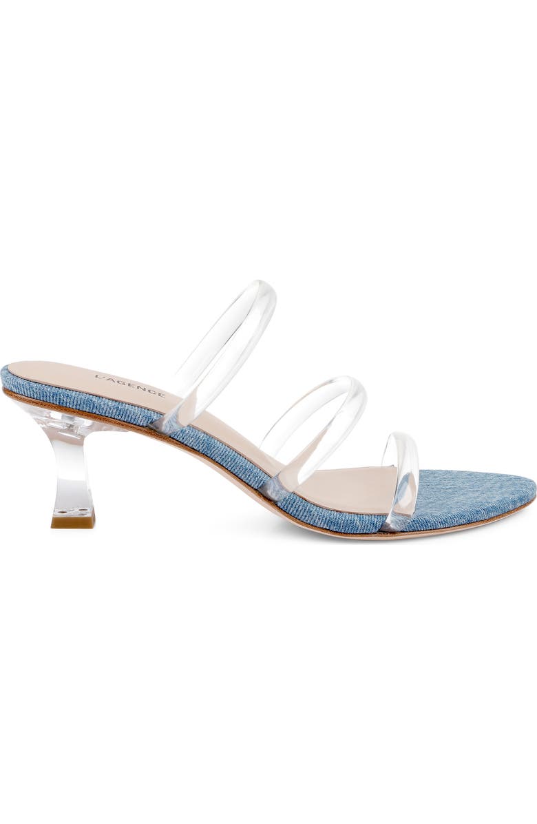 L'AGENCE Ludovica Slide Sandal, Alternate, color, Light Blue