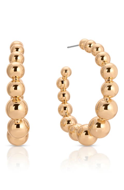 Bubble Ball Hoop Earrings
