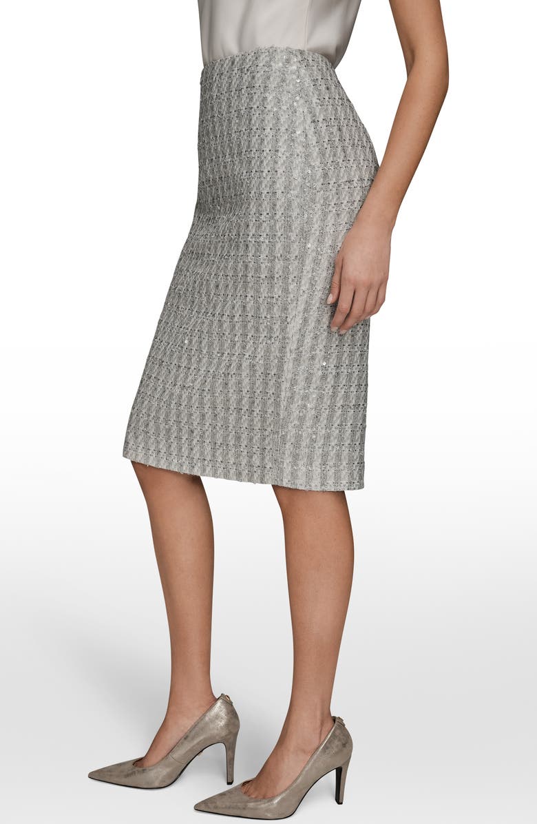 Donna Karan New York Sequin Pencil Skirt, Alternate, color, Light Vapor Multi