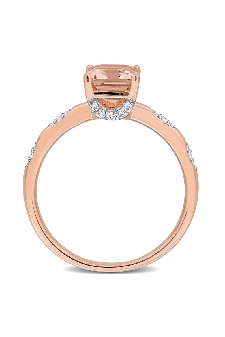 Morganite & Diamond Ring 14k, Alternate, color, Rose Gold