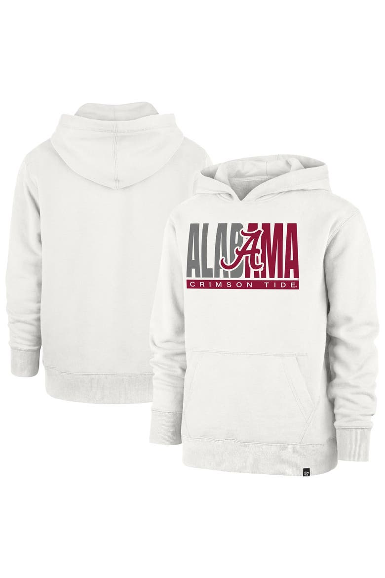 Youth '47 Cream Alabama Crimson Tide Block Text Pullover Hoodie, Main, color, Cream
