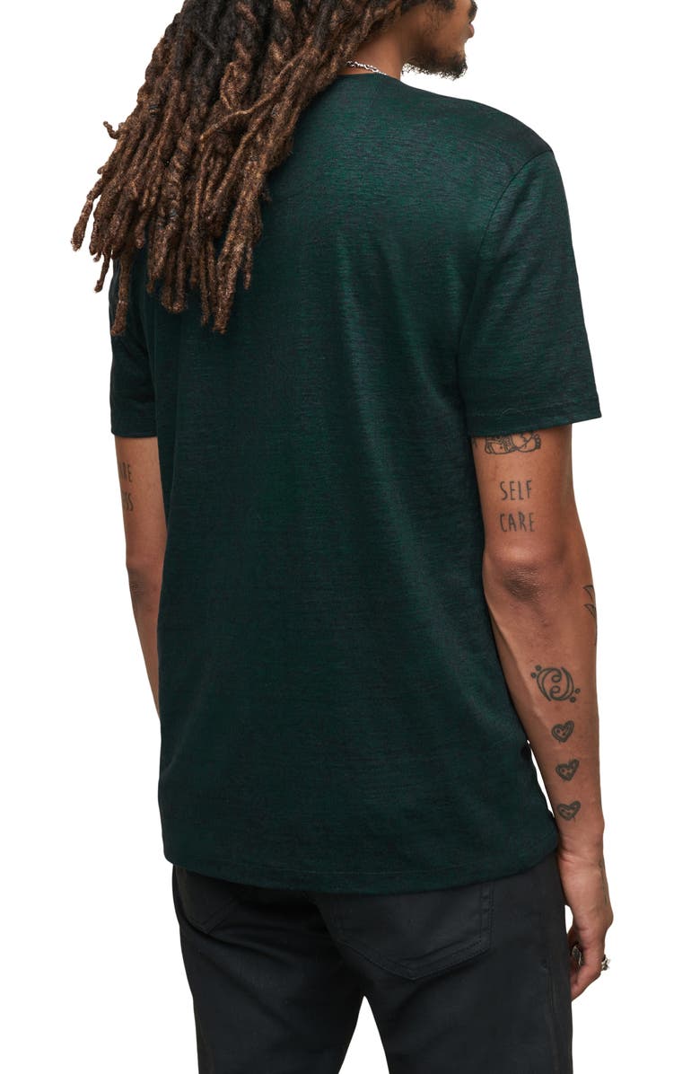 John Varvatos Torrance Short Sleeve Linen Henley, Alternate, color, 