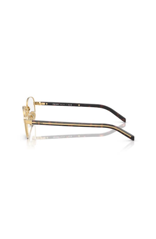 Prada 51mm Round Optical Glasses In Gray