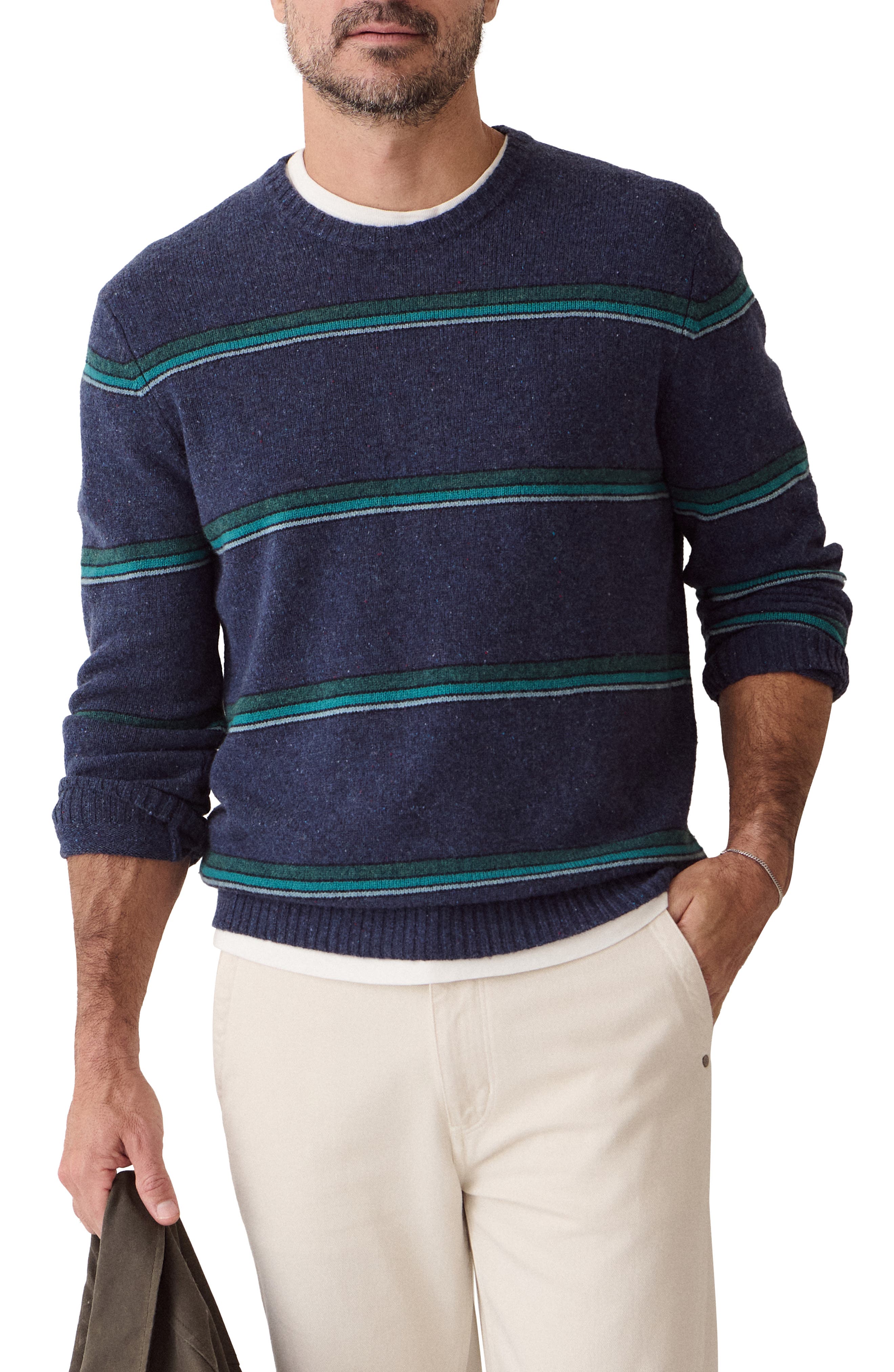 selected NAVY/ GREEN MULTI STRIPE