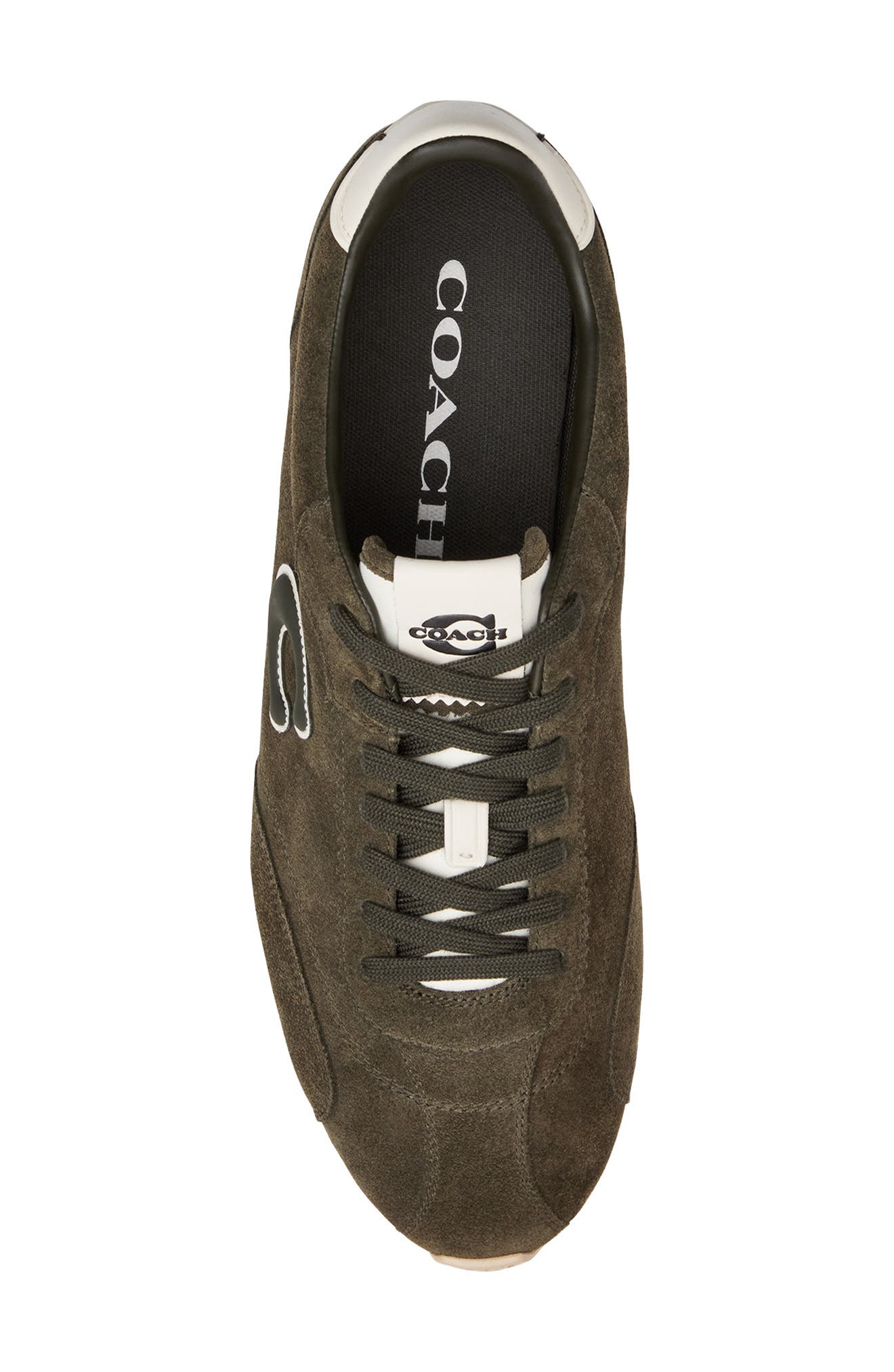 COACH Logo Appliqué Sneaker, Alternate, color, Olive