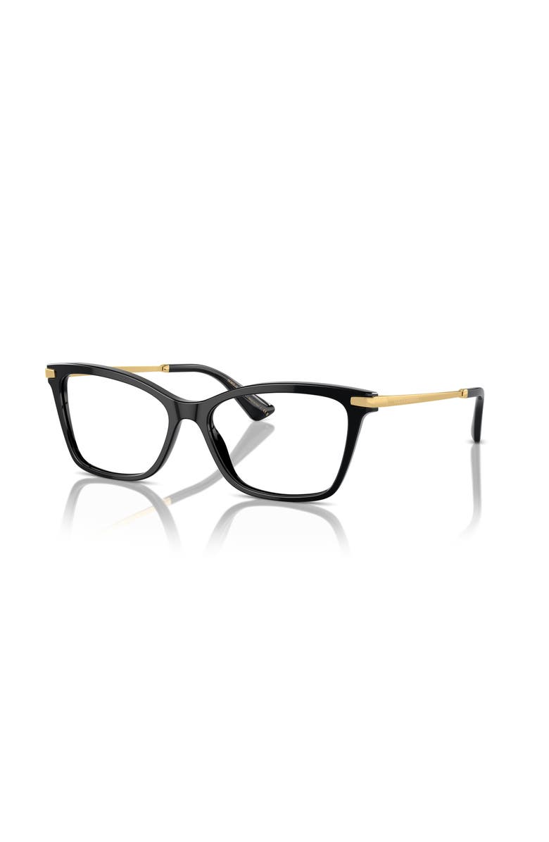 Dolce&Gabbana 56mm Rectangle optical glasses, Main, color, Black