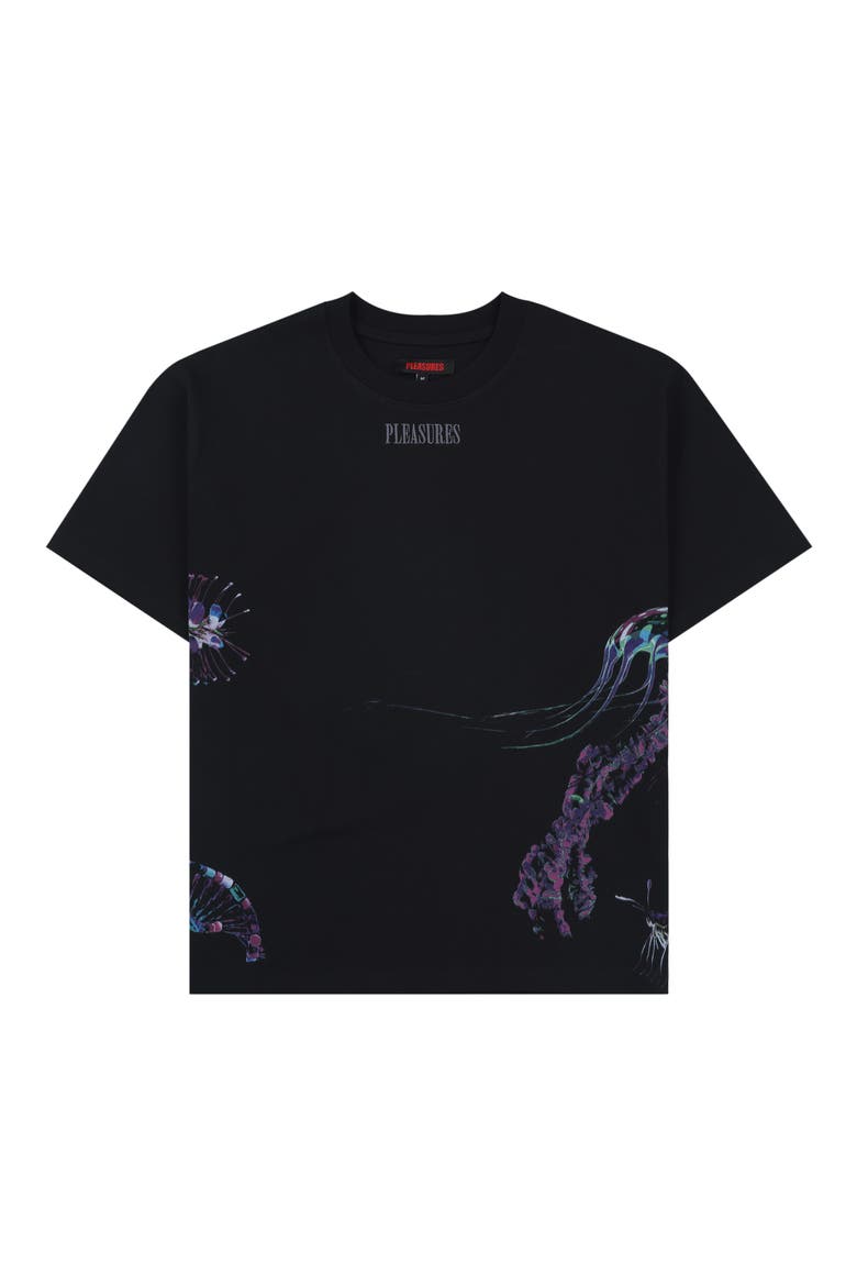 Jellyfish Logo Embroidered Graphic T-Shirt (Nordstrom Exclusive), Alternate, color, BLACK