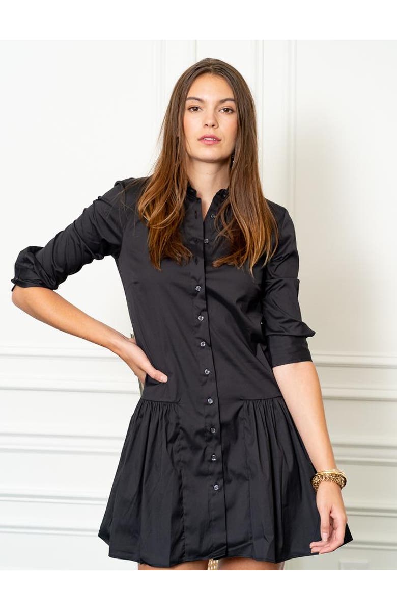 The Shirt by Rochelle Behrens The Drop Waist Shirt Dress, Alternate, color, Black