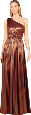 LARA New York One Shoulder Metallic Dress