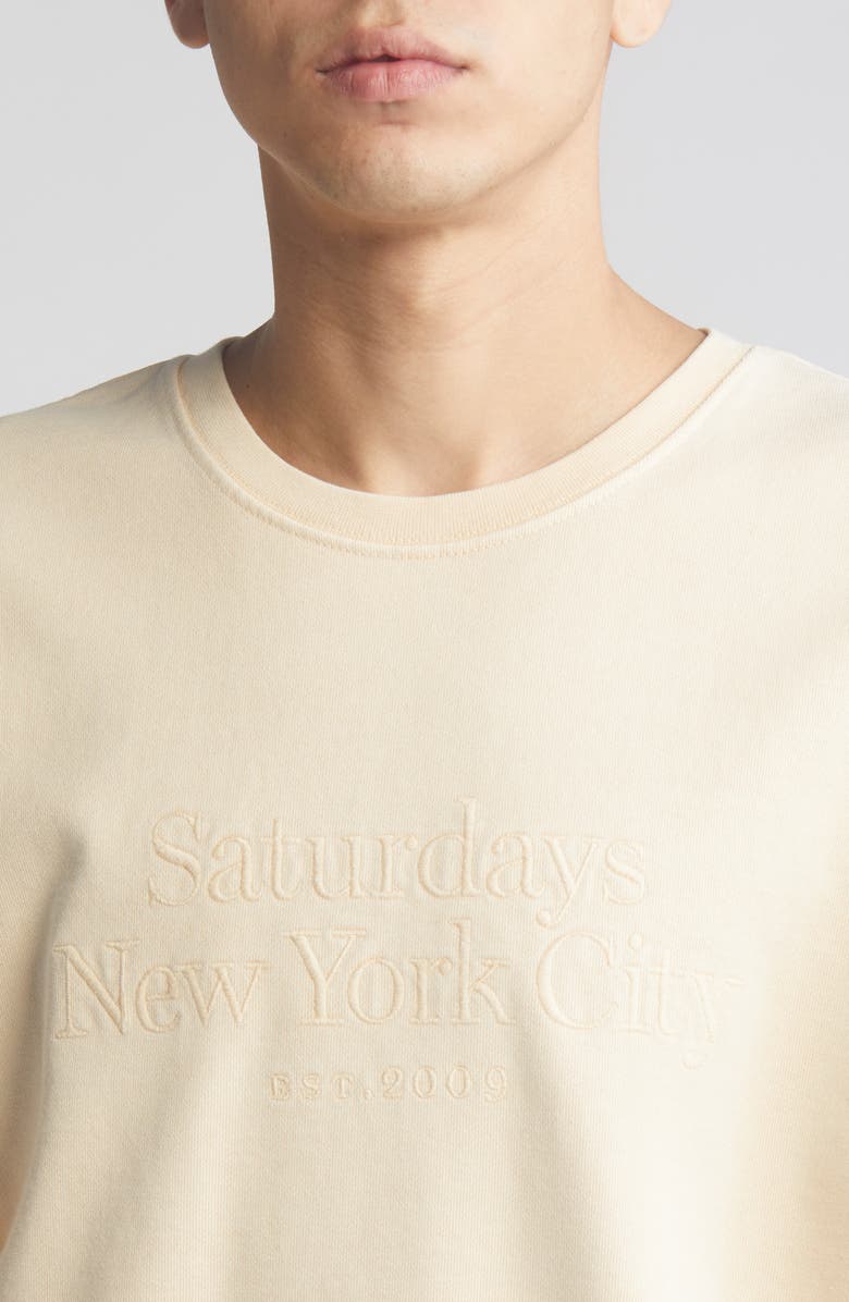 Saturdays NYC Bowery Embroidered Cotton Sweatshirt, Alternate, color,