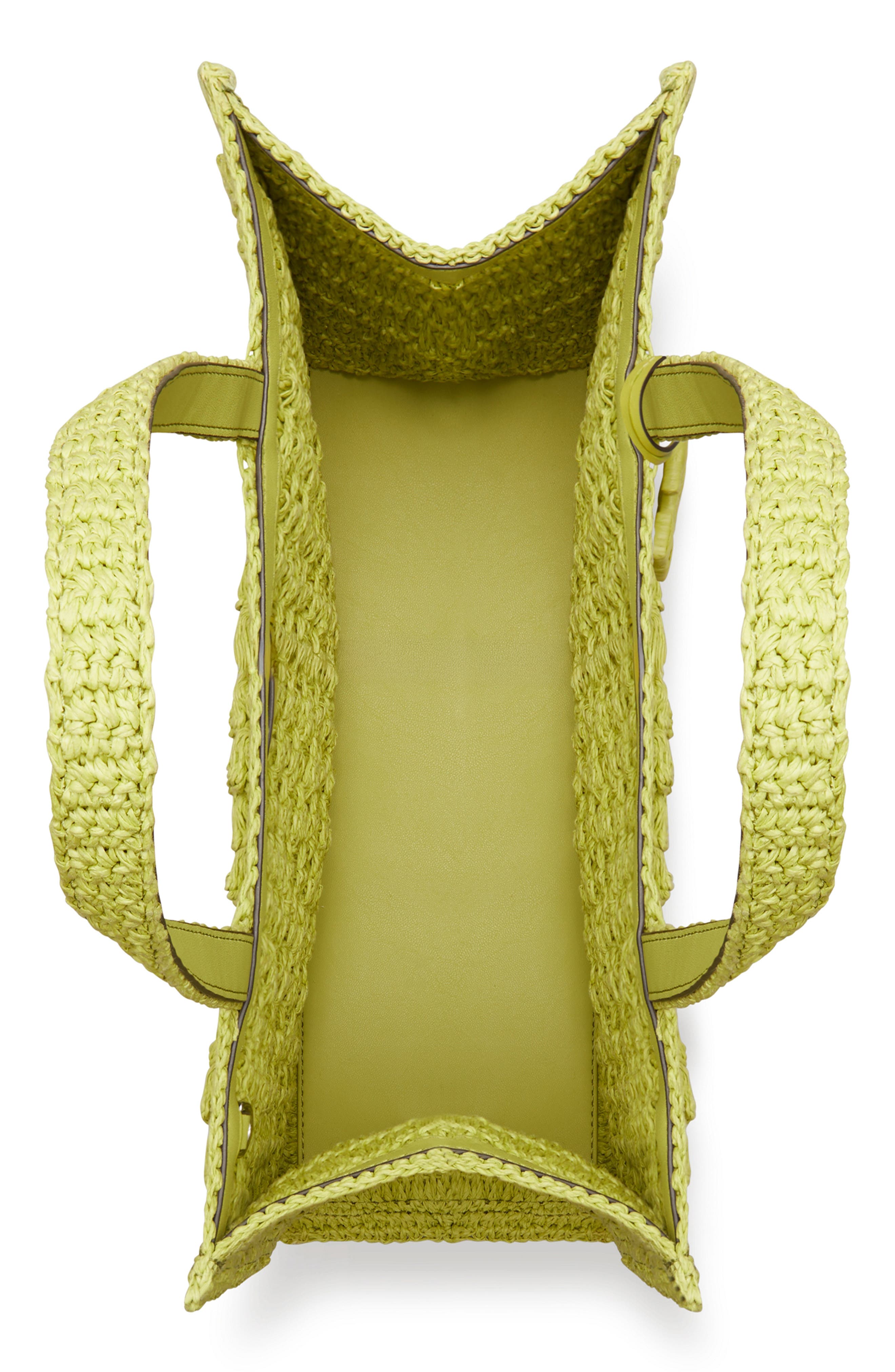 Ella Hand Crochet Straw Bag, Alternate, color, CITRUS GREEN
