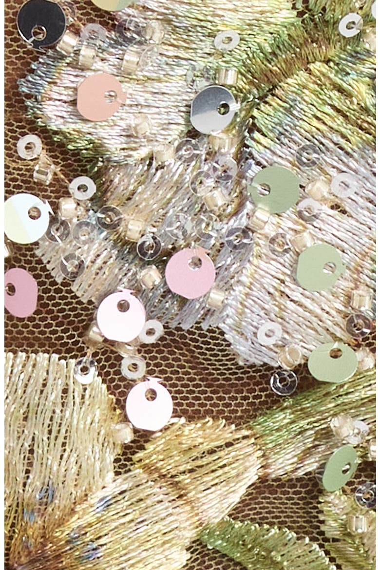 Floral Embroidered G-String, Alternate, color, CHAMPAGNE SPARKLE