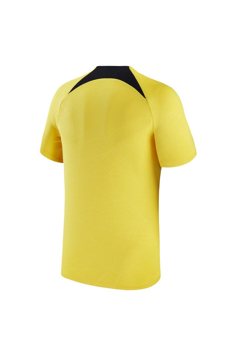 Men's Jordan Brand Yellow Paris Saint-Germain 2023 Pre-Match Top, Alternate, color, Yellow