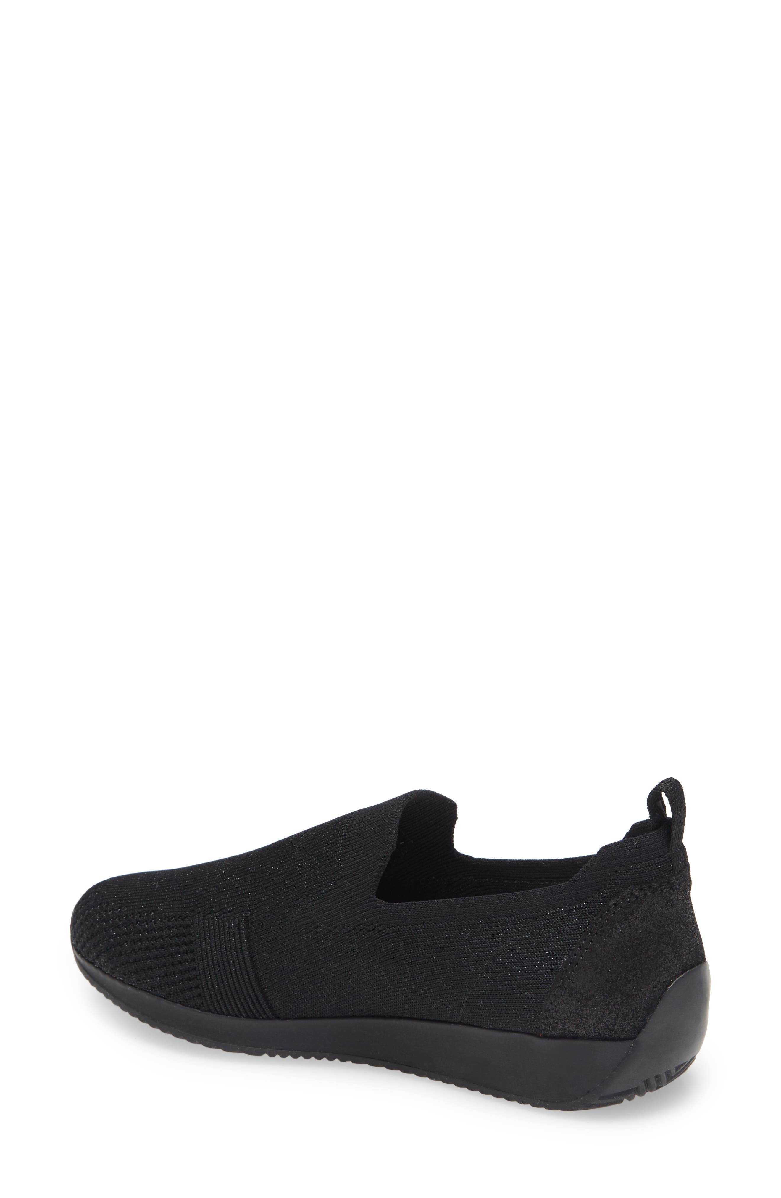 ara Leena Sneaker, Alternate, color, Black Wovenstretch Fabric