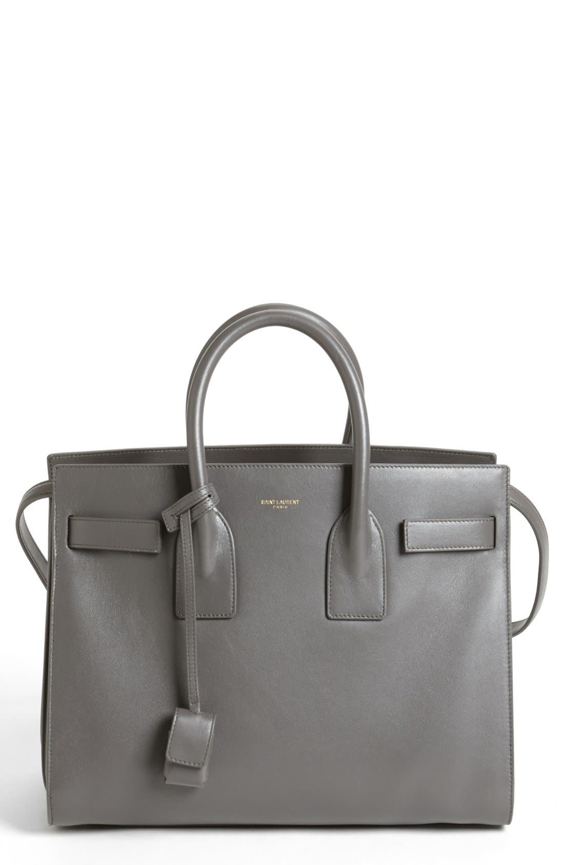 'Small Sac de Jour' Leather Tote, Main, color, EARTH