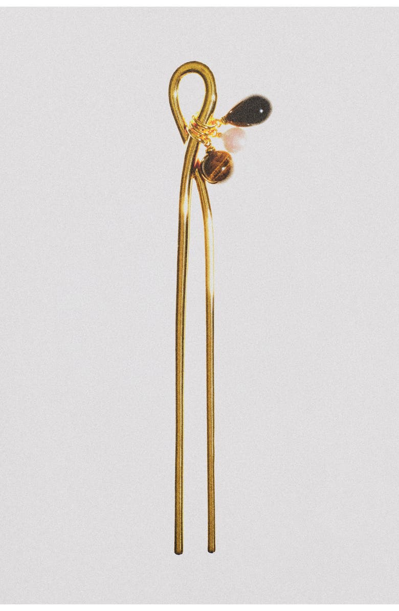 COS Charm-Detail Hair Pin, Alternate, color, Gold