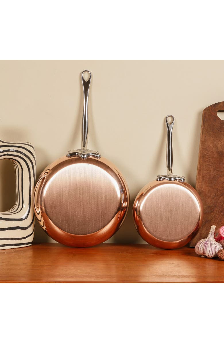Mauviel M'3 S 3.2-Qt Copper Saute Pan With Lid, Cast Stainless Steel Handle, Alternate, color, Copper