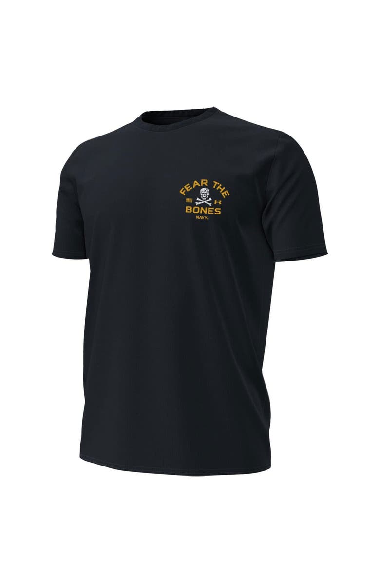 Under Armour Men's Under Armour Navy Navy Midshipmen 2024 Rivalry Fear The Bones Performance T-Shirt, Alternate, color, 
