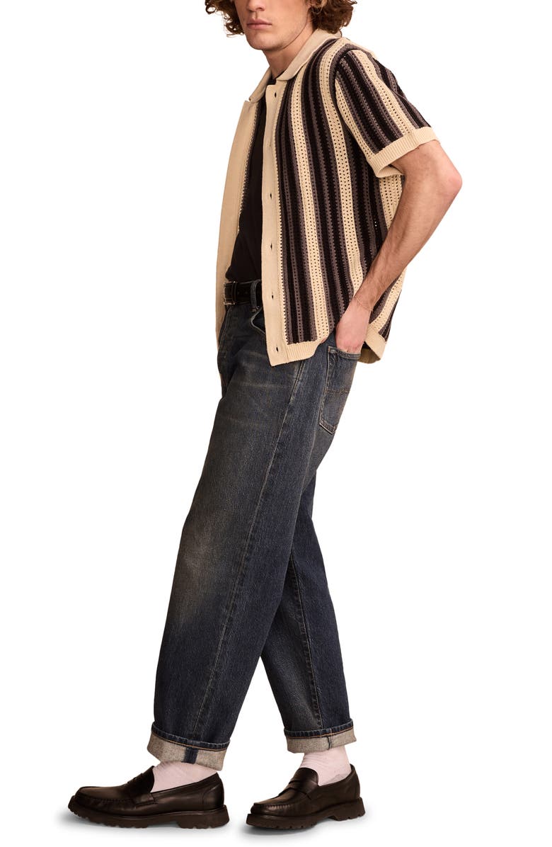 Lucky Brand Stripe Button Through Sweater, Alternate, color, 