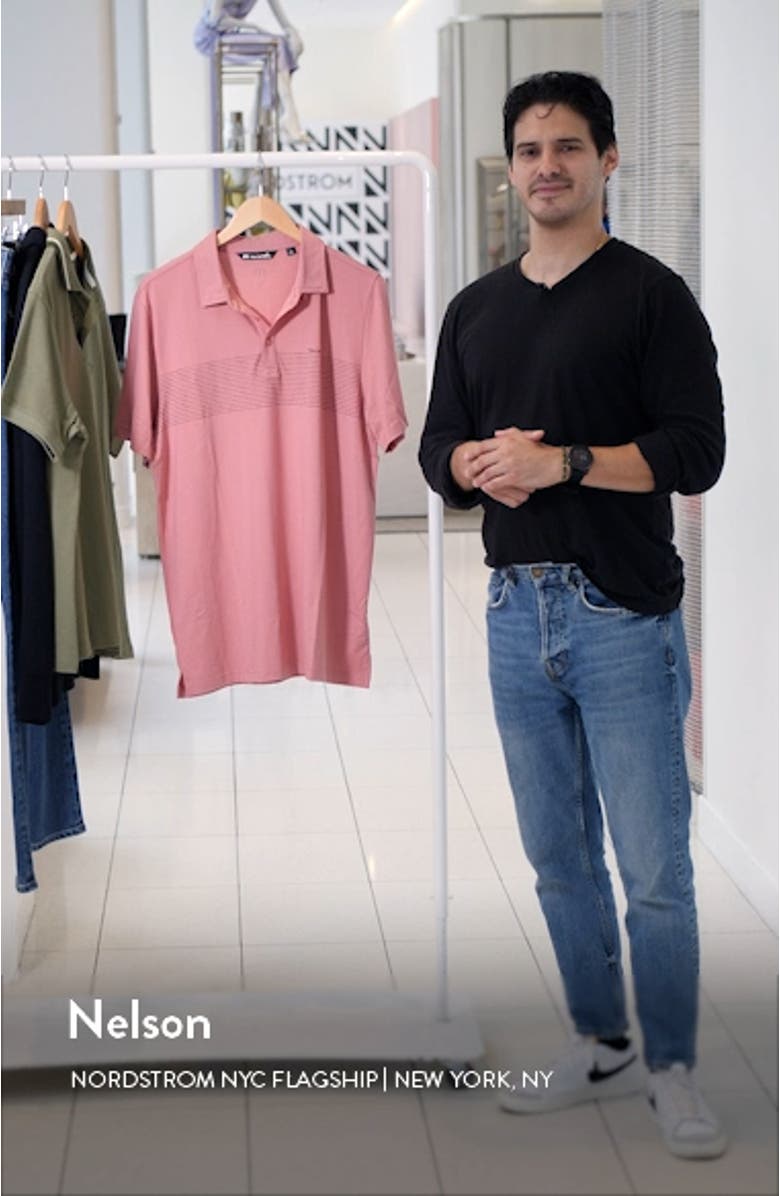 Relocation Stripe Stretch Polo, sales video thumbnail