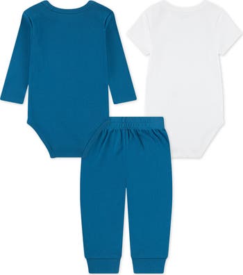 Solid 3-Piece Bodysuits & Joggers Set