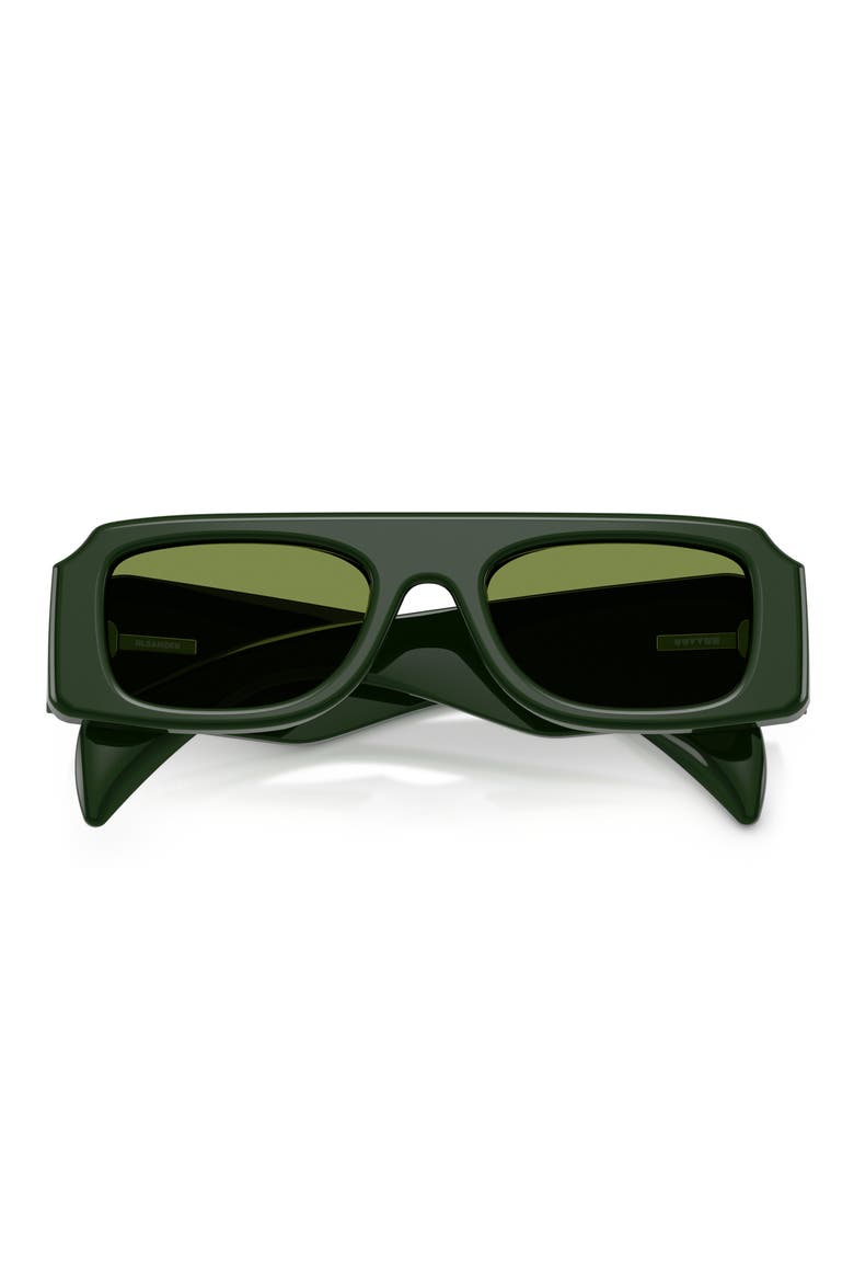 52mm Jil Sander Edition 4 Irregular Sunglasses, Alternate, color, DARK GREEN / GREEN C