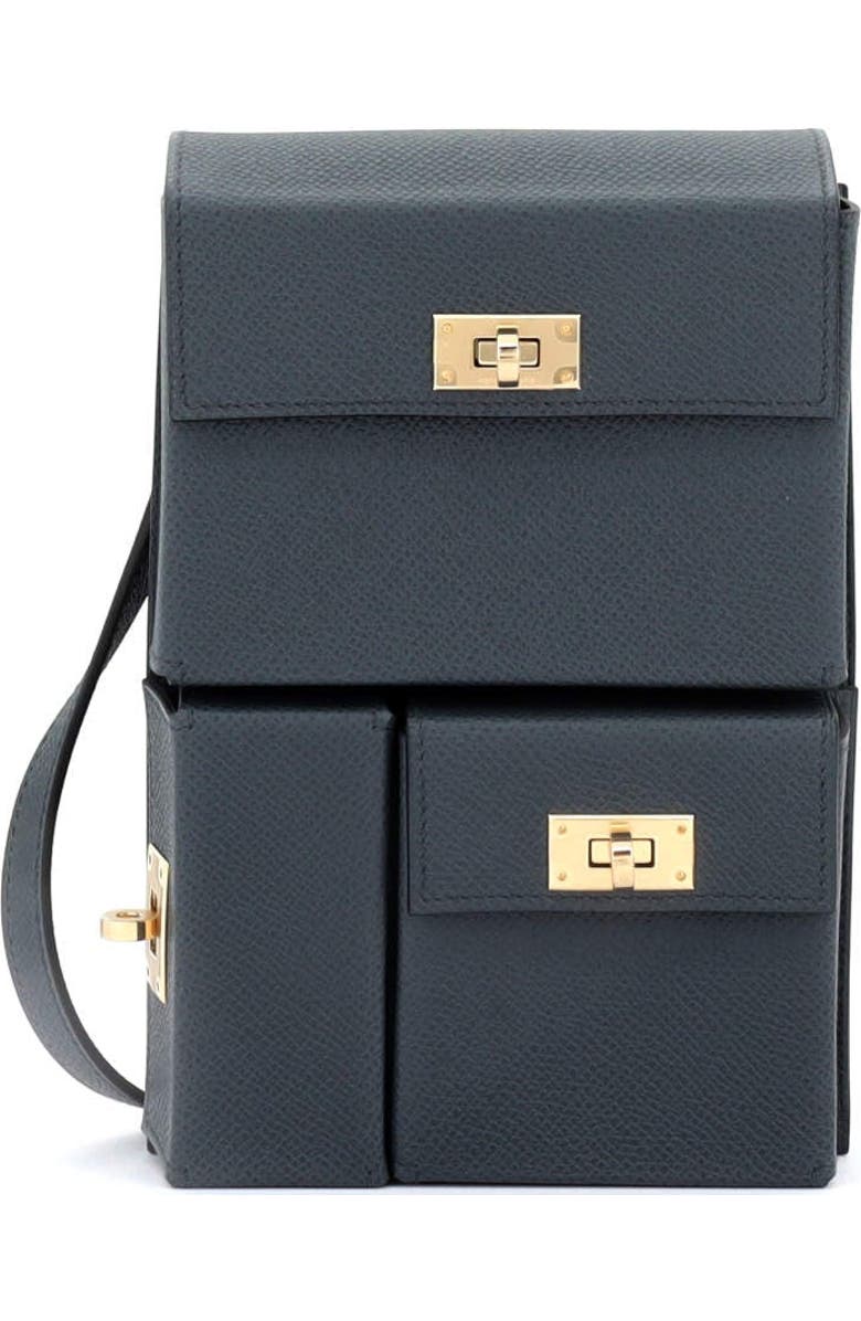 Pre-Owned Hermes Kelly Multi Pocket To Go Pouch Epsom, Alternate, color, Gris Misty