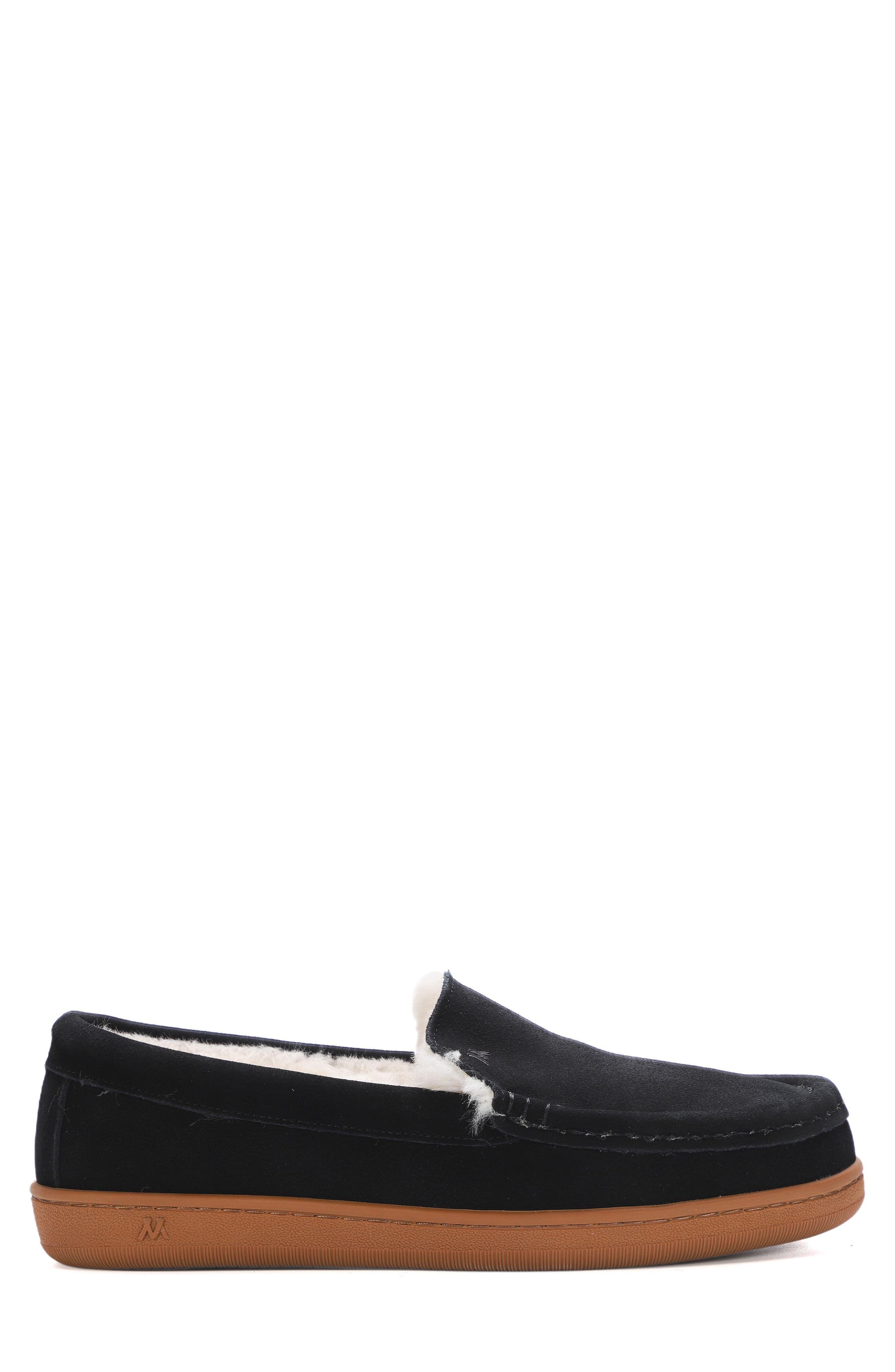 Mykos Harrison Faux Shearling Lined Moc Slipper, Alternate, color, Black/ Brown